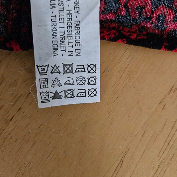 Zara Mock Neck Ruffle Tiered Animal Print Mini Dress Sz L EUC - Picture 10 of 10